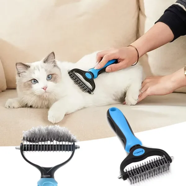 Double-Sided Pet Dematting & Deshedding Brush