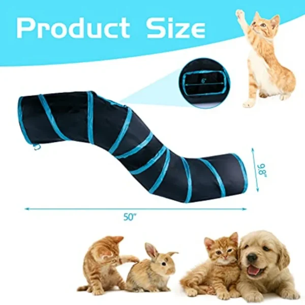 Collapsible Cat Tunnel With Toy Ball, Interactive Play