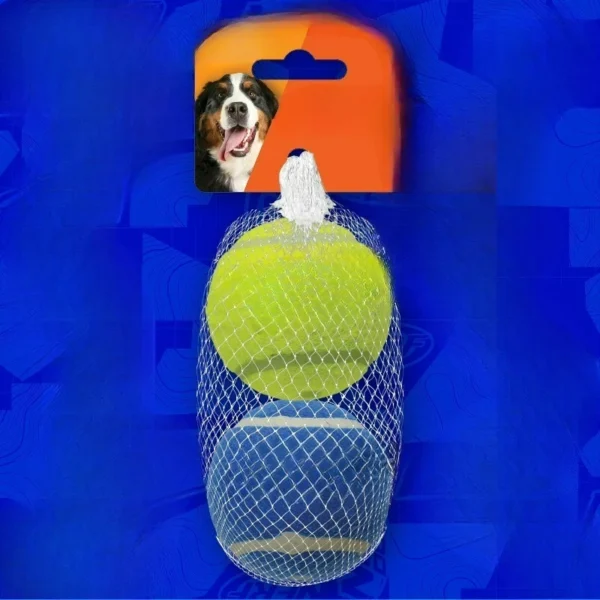 Squeak Tennis Ball 2 Pack Dog Toy, 3 inch