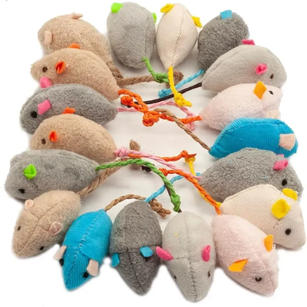 18 Pack Mice Toy, Catnip-filled. 9 Colors