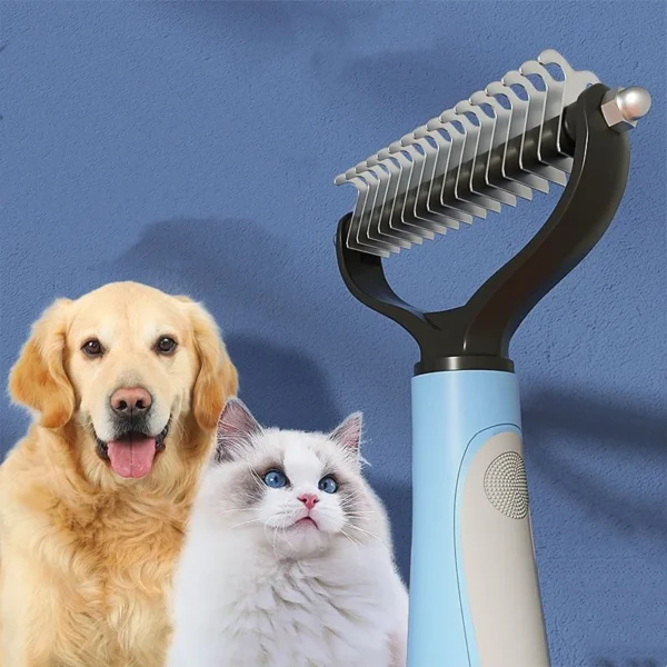 Double Sided Deshedding Stainless Steel Grooming Tool