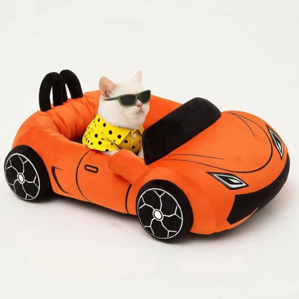 Cute Cat Bed. Funny Supercar Toy