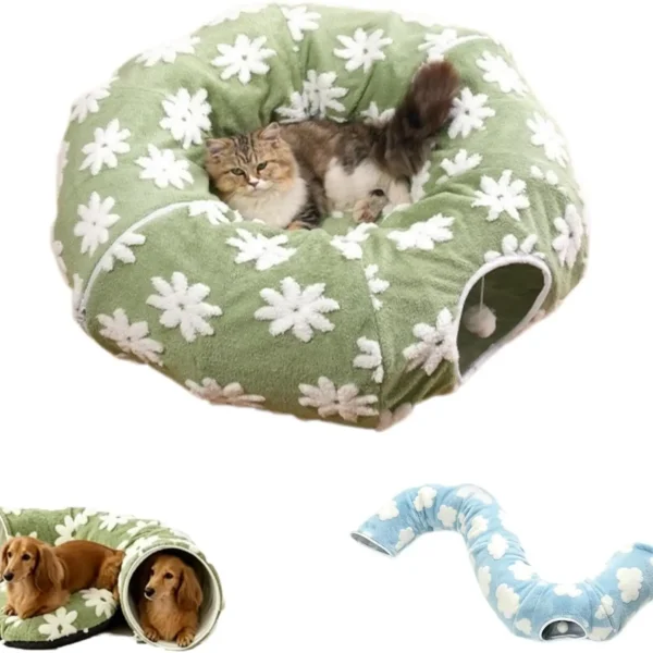 Plush Tunnel Bed Flower Design